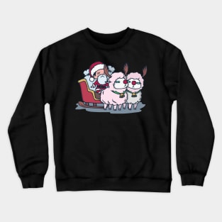 Cute Santa Charmy with Sheep Cooks (Christmas) Crewneck Sweatshirt